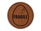 Fragile Cracked Chicken Egg Round Iron-On Engraved Faux Leather Patch Applique - 2.5"